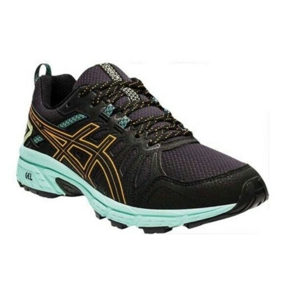 Asics Gel-Venture 7 Running Athletic Shoes Sneakers Black Orange Pop Woman's 9 - Picture 10 of 10